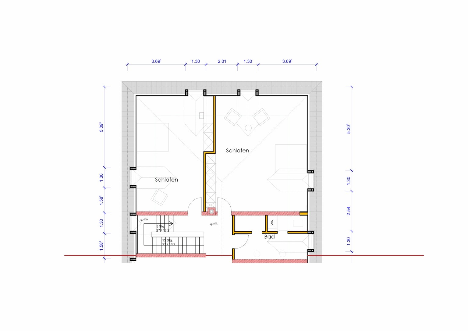 Haus 1 Obergeschoss